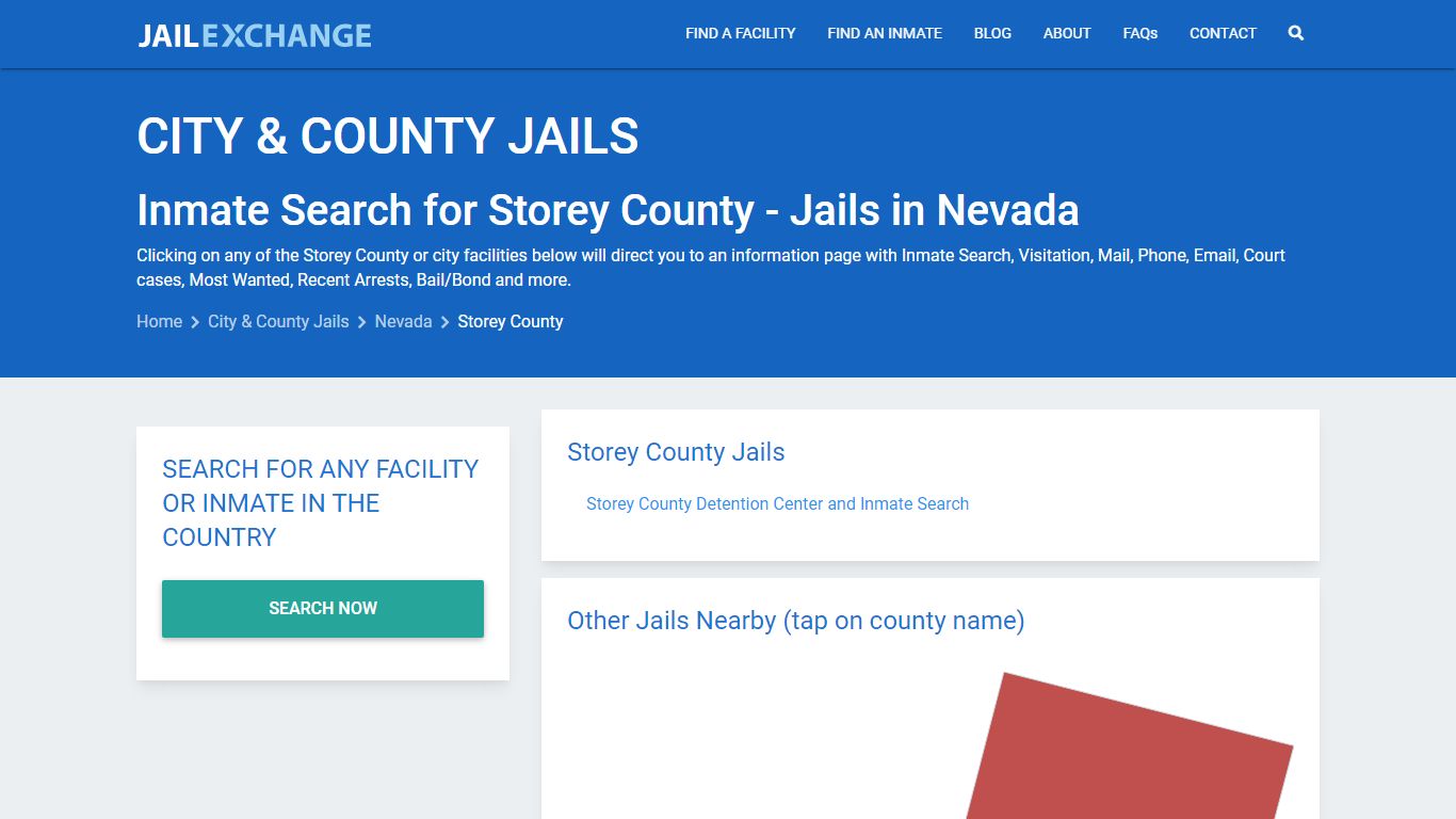 Inmate Search for Storey County | Jails in Nevada - Jail Exchange